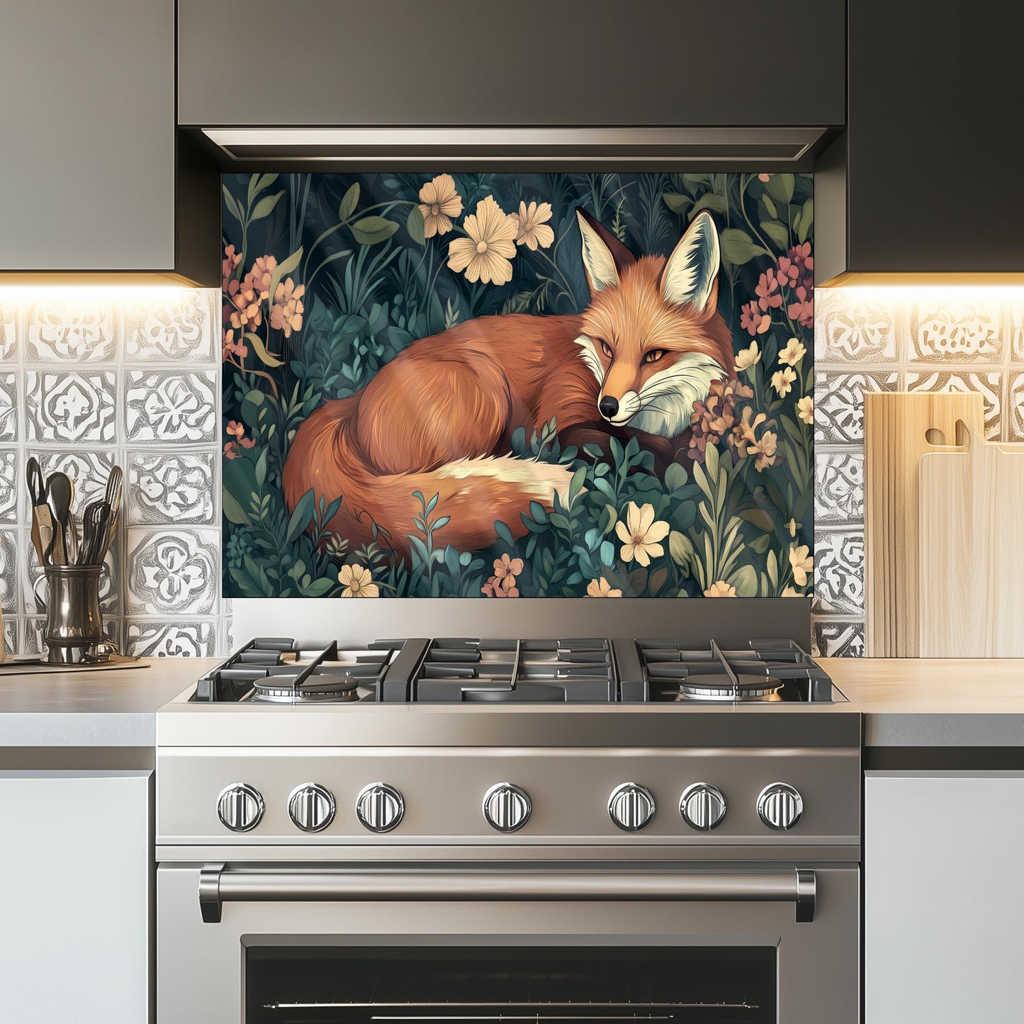 Fox Tempered Glass Kitchen Backsplash: Durable Stove Splashback