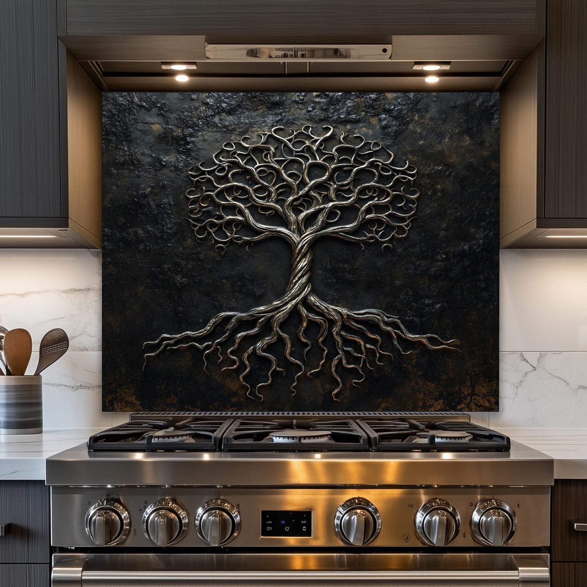 tree of life kitchen backsplash