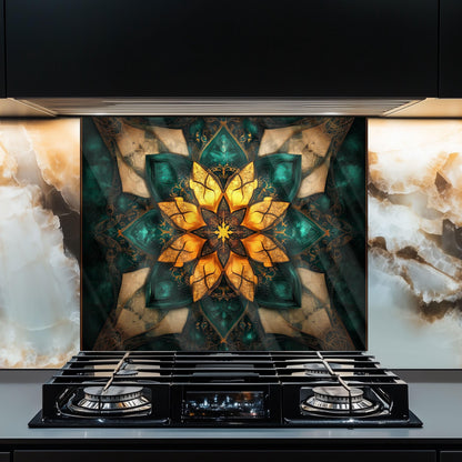 Moroccan Style Tempered Glass Kitchen Backsplash: Modern Art, Durable Protection