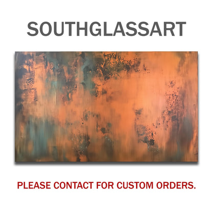 Copper Heron Glass Backsplash, Rustic Bird Nature Stove Guard, Heat Resistant Easy Clean Art