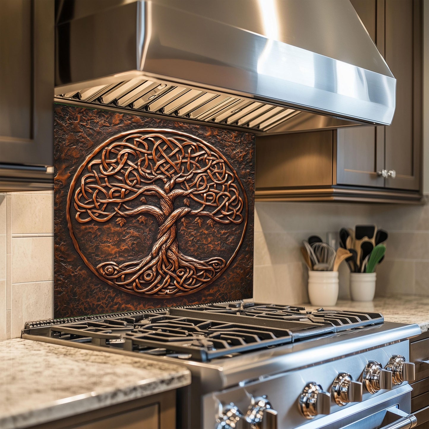 a stove top oven sitting inside of a kitchen