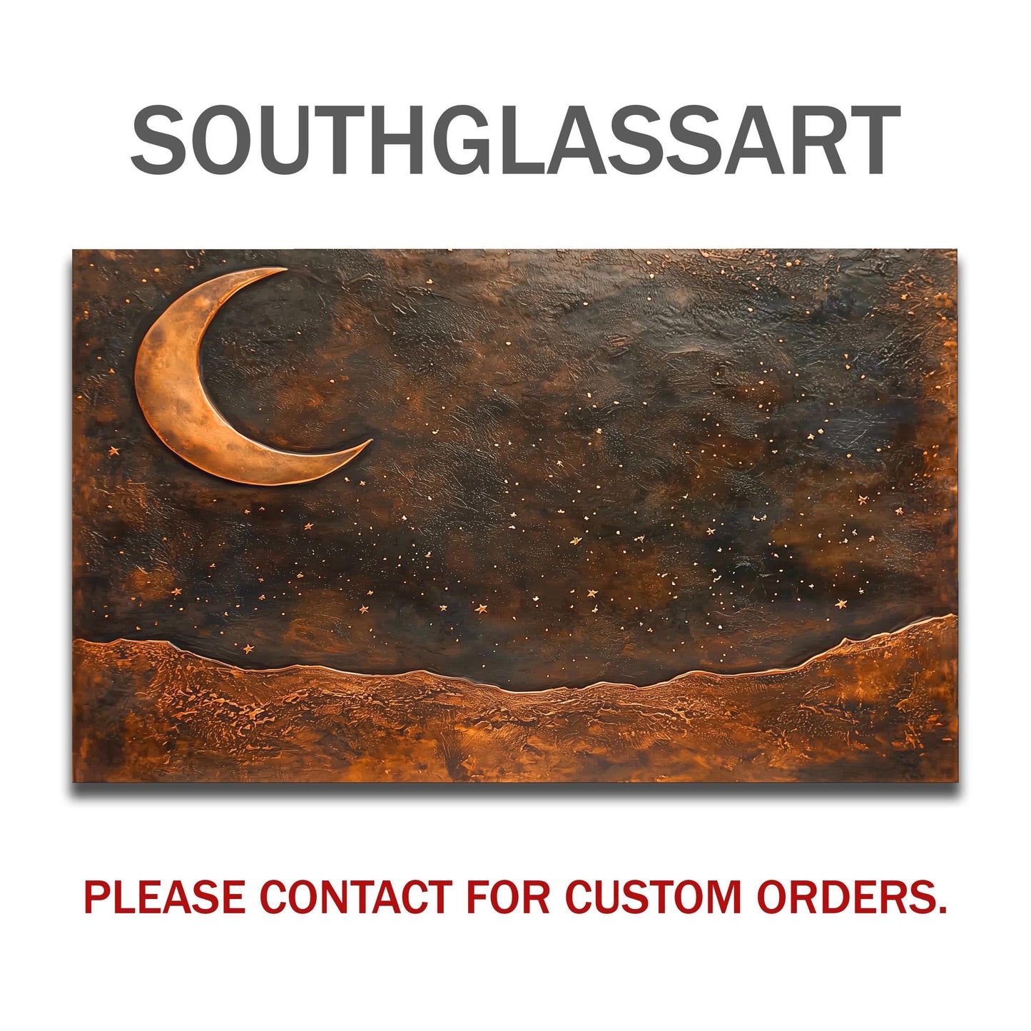Copper Moon Tempered Glass Backsplash: Rustic Kitchen Decor