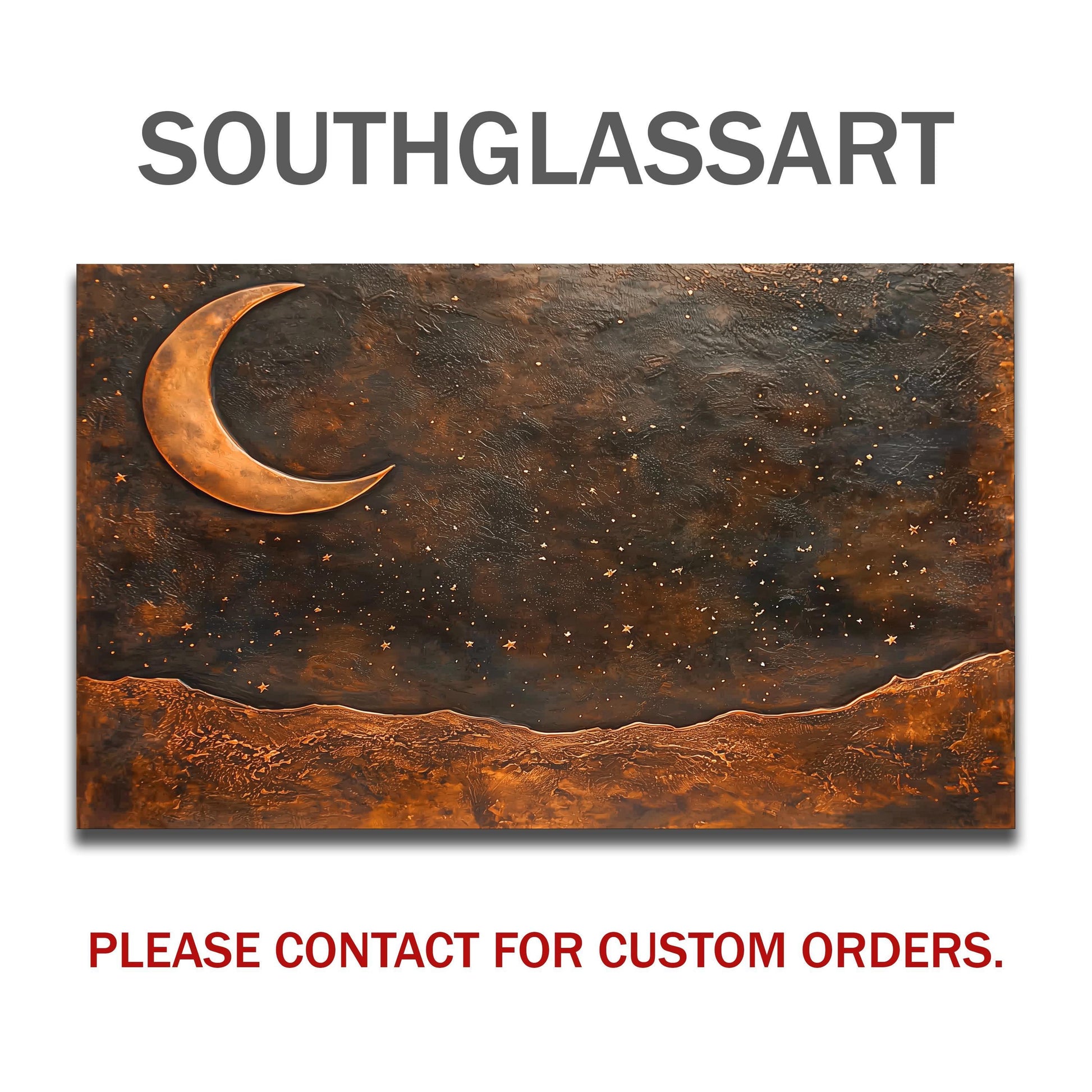 Copper Moon Tempered Glass Backsplash: Rustic Kitchen Decor