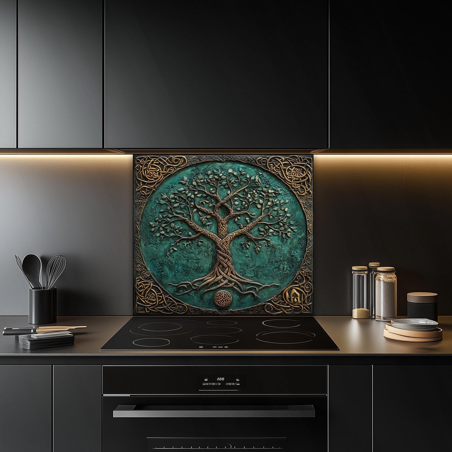 Handcrafted Celtic Tree of Life Backsplash
