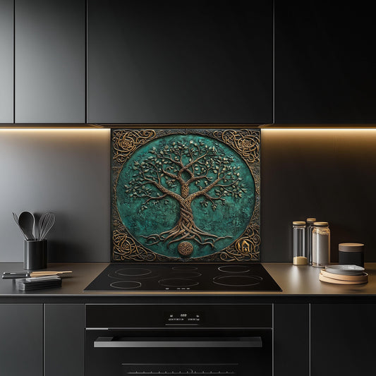 Handcrafted Celtic Tree of Life Backsplash