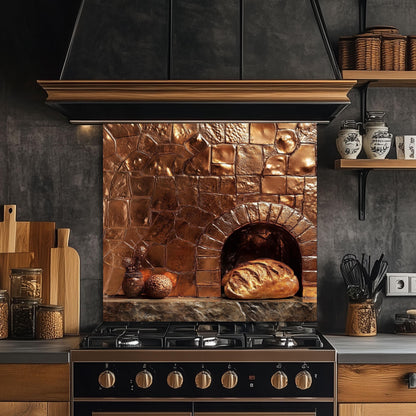 kitchen backplash, copper kitchen backsplash