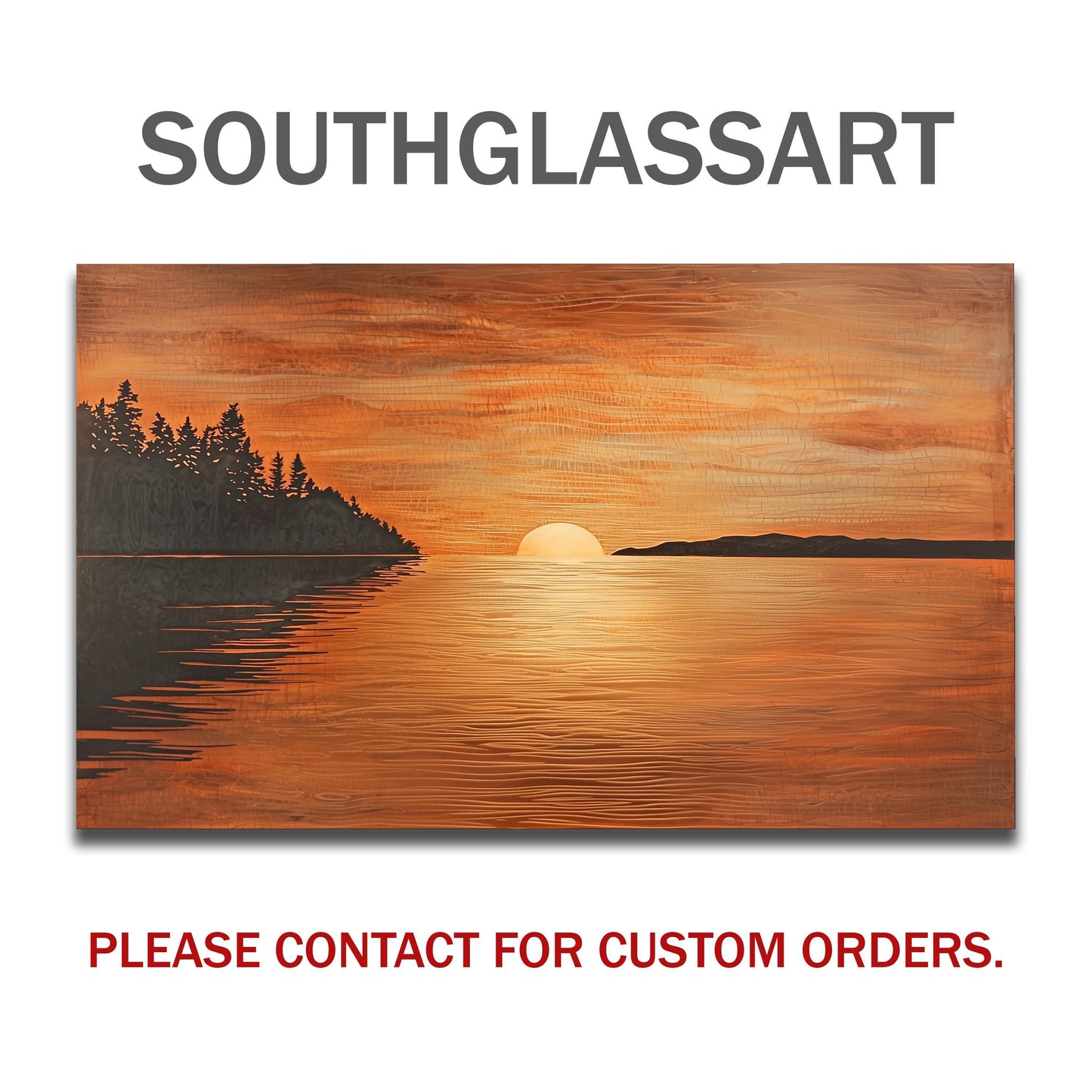 Sunset Ocean Glass Backsplash, Golden Sea Landscape Stove Guard, Heat Resistant Easy Clean Art
