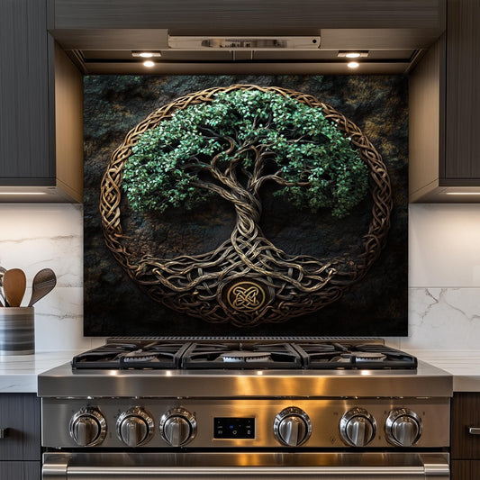 Celtic tree of life backsplash
