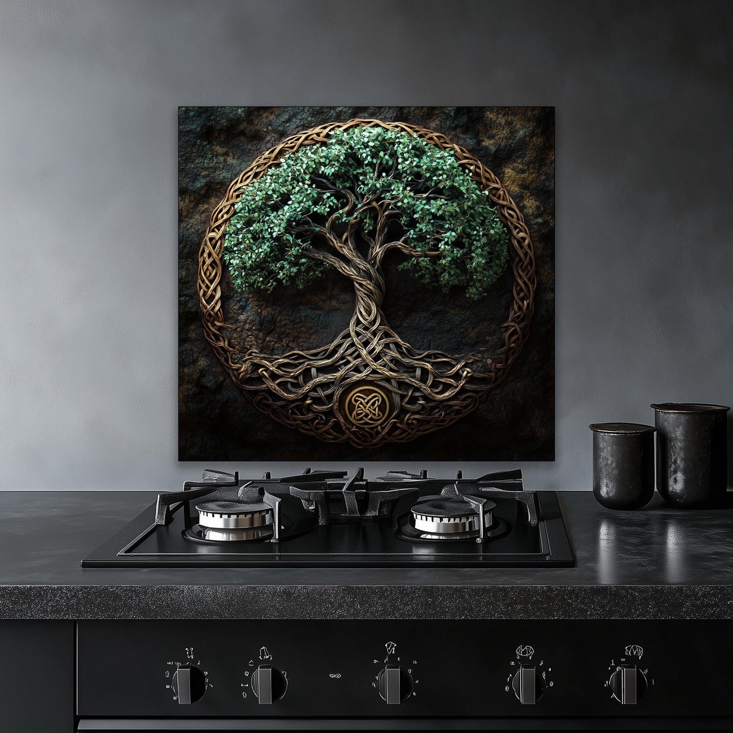 Artistic kitchen wall decor