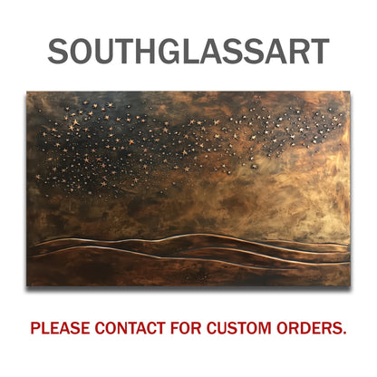 Starry Galaxy Tempered Glass Backsplash: Rustic Kitchen Decor