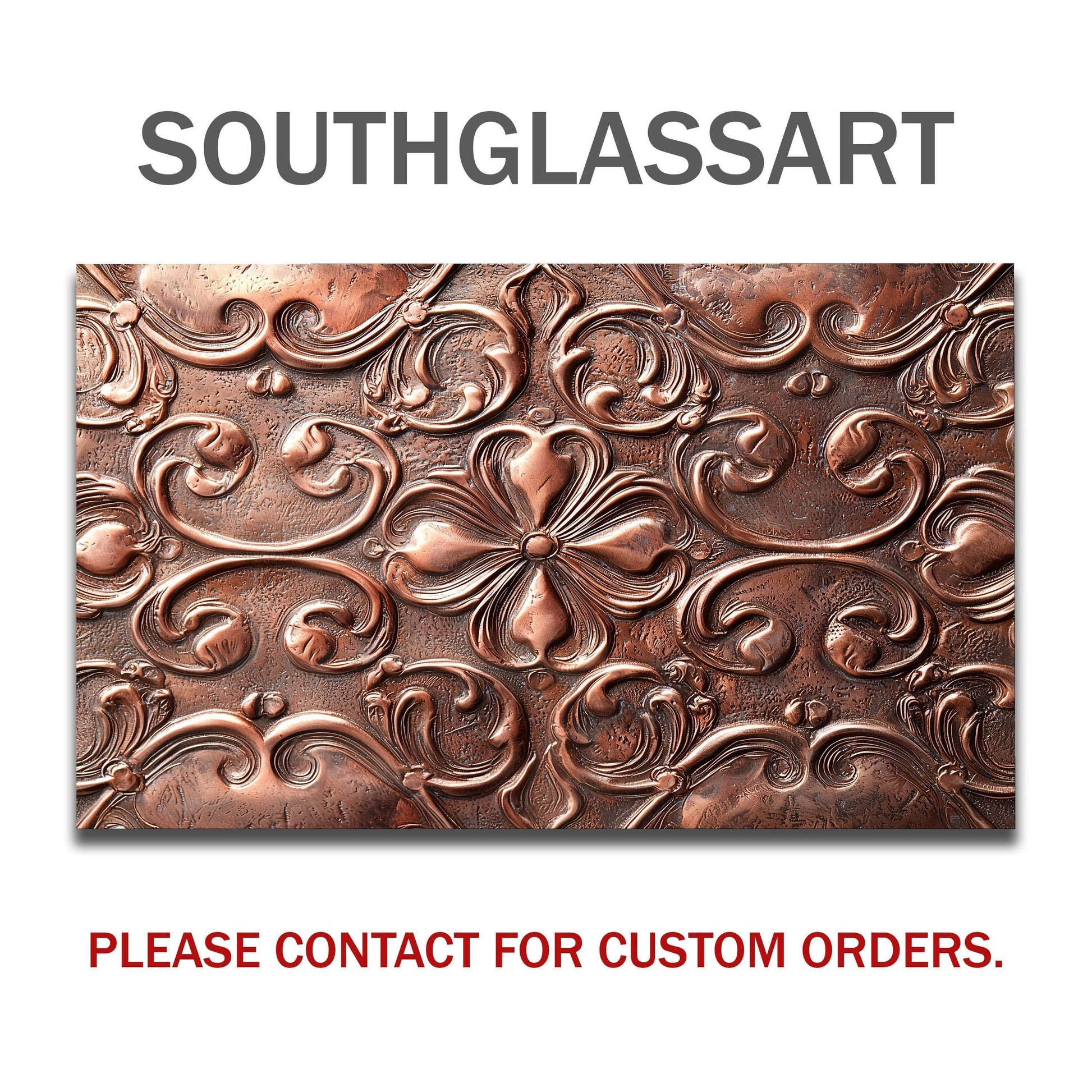Copper-Effect Tempered Glass Backsplash: Rustic Kitchen Decor