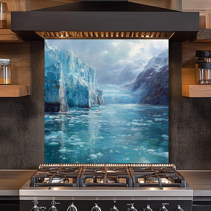 Arctic Glacier Glass Kitchen Backsplash: Tempered Glass Stove Splashback