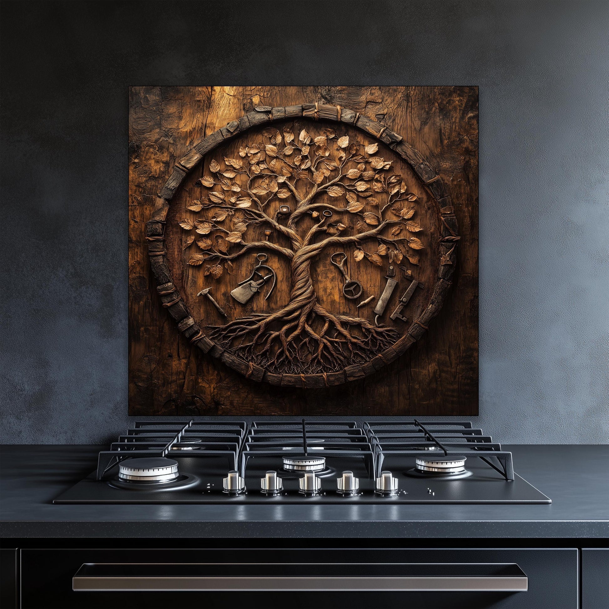 Wood Grain Kitchen Art