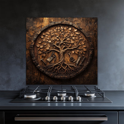 Wood Grain Kitchen Art