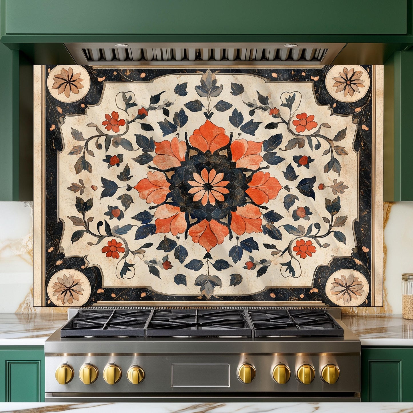 Moroccan Style Glass Kitchen Backsplash: Heat Resistant Tempered Glass