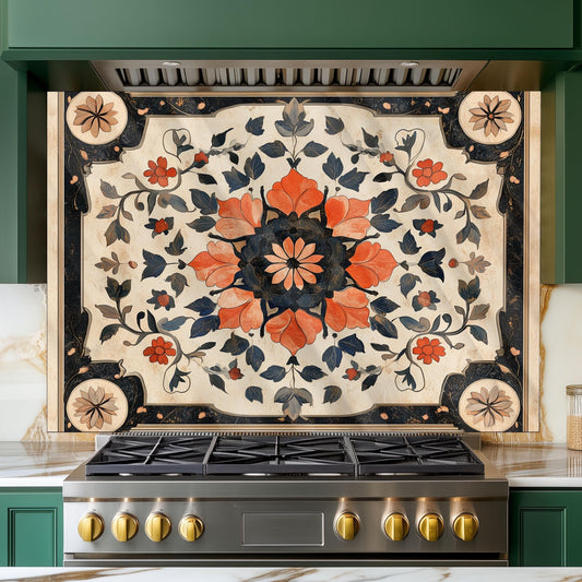 Moroccan Style Glass Kitchen Backsplash: Heat Resistant Tempered Glass
