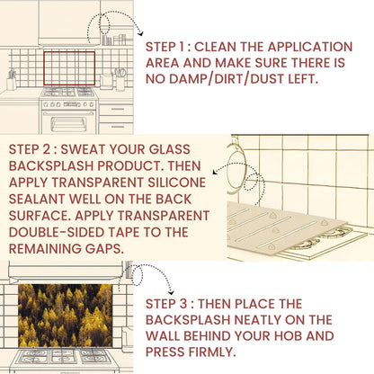 Rustic Rooster Tempered Glass Kitchen Backsplash: Farmhouse Decor