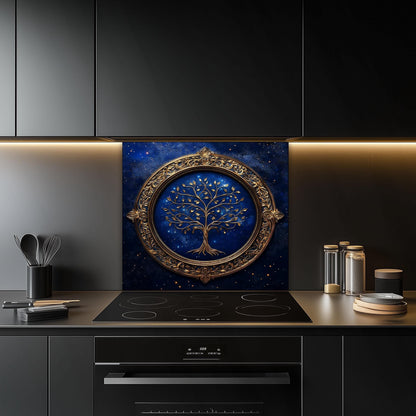 Gold Tree of Life Kitchen Backsplash
