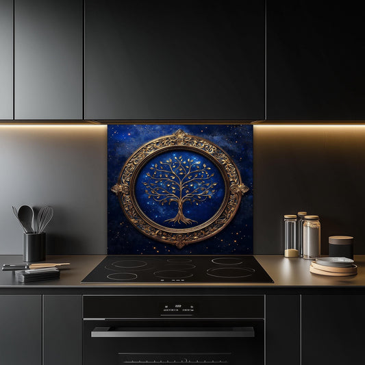 Gold Tree of Life Kitchen Backsplash