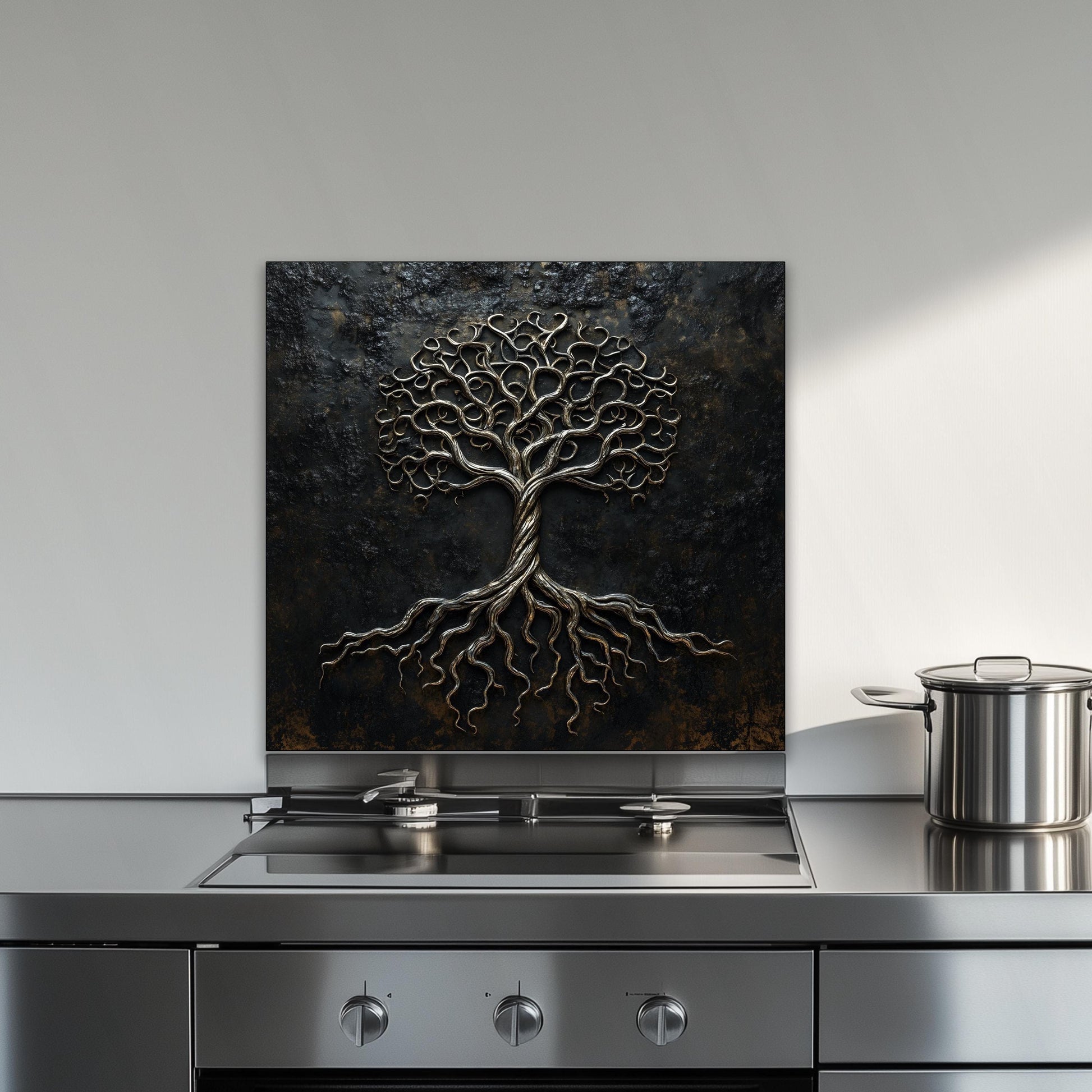 Handcrafted kitchen glass art