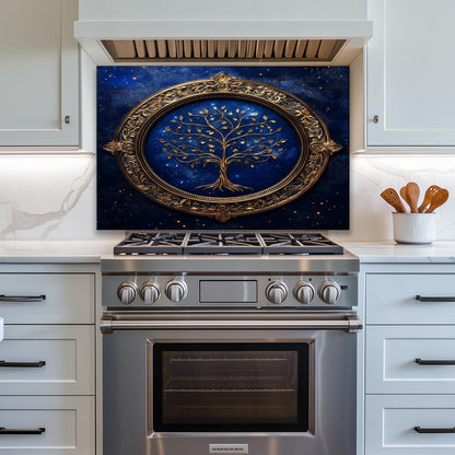 Blue Gold Kitchen Decor