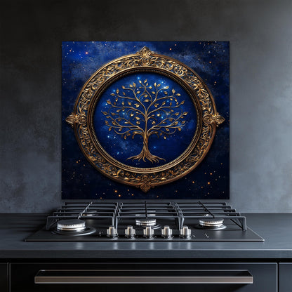 Modern Glass Backsplash Art