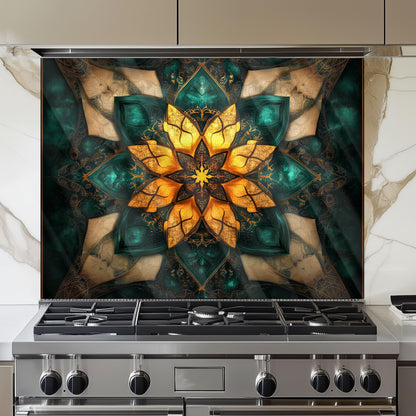 Moroccan Style Tempered Glass Kitchen Backsplash: Modern Art, Durable Protection