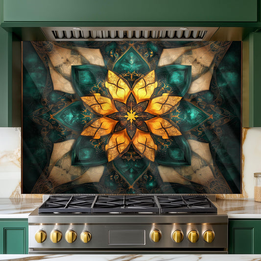 Moroccan Style Tempered Glass Kitchen Backsplash: Modern Art, Durable Protection