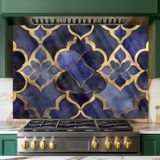 Dark Tropical Foliage Glass Backsplash, Deep Green Leaf Stove Guard, Heat Resistant Kitchen Art
