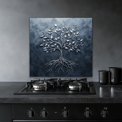 Elegant Glass Stove Backsplash