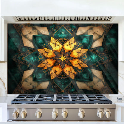 Moroccan Style Tempered Glass Kitchen Backsplash: Modern Art, Durable Protection