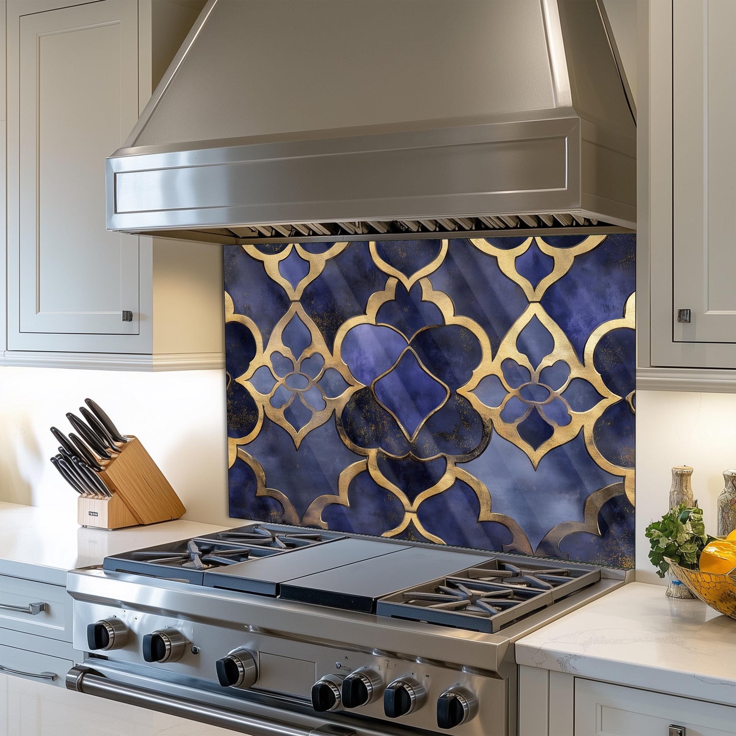 Dark Tropical Foliage Glass Backsplash, Deep Green Leaf Stove Guard, Heat Resistant Kitchen Art