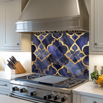 Dark Tropical Foliage Glass Backsplash, Deep Green Leaf Stove Guard, Heat Resistant Kitchen Art