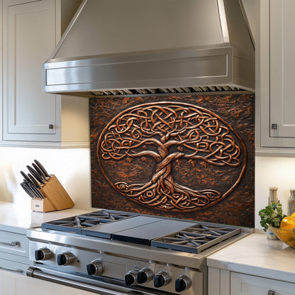 a stove top oven sitting under a metal hood