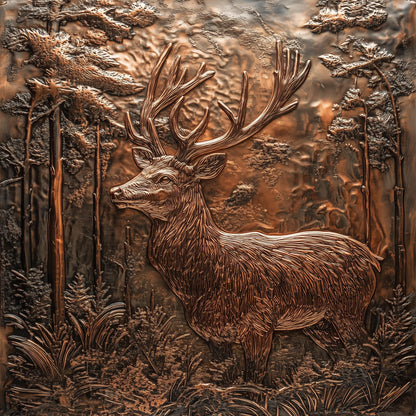 Deer Backsplash, Glass Copper Look Kitchen Backsplash