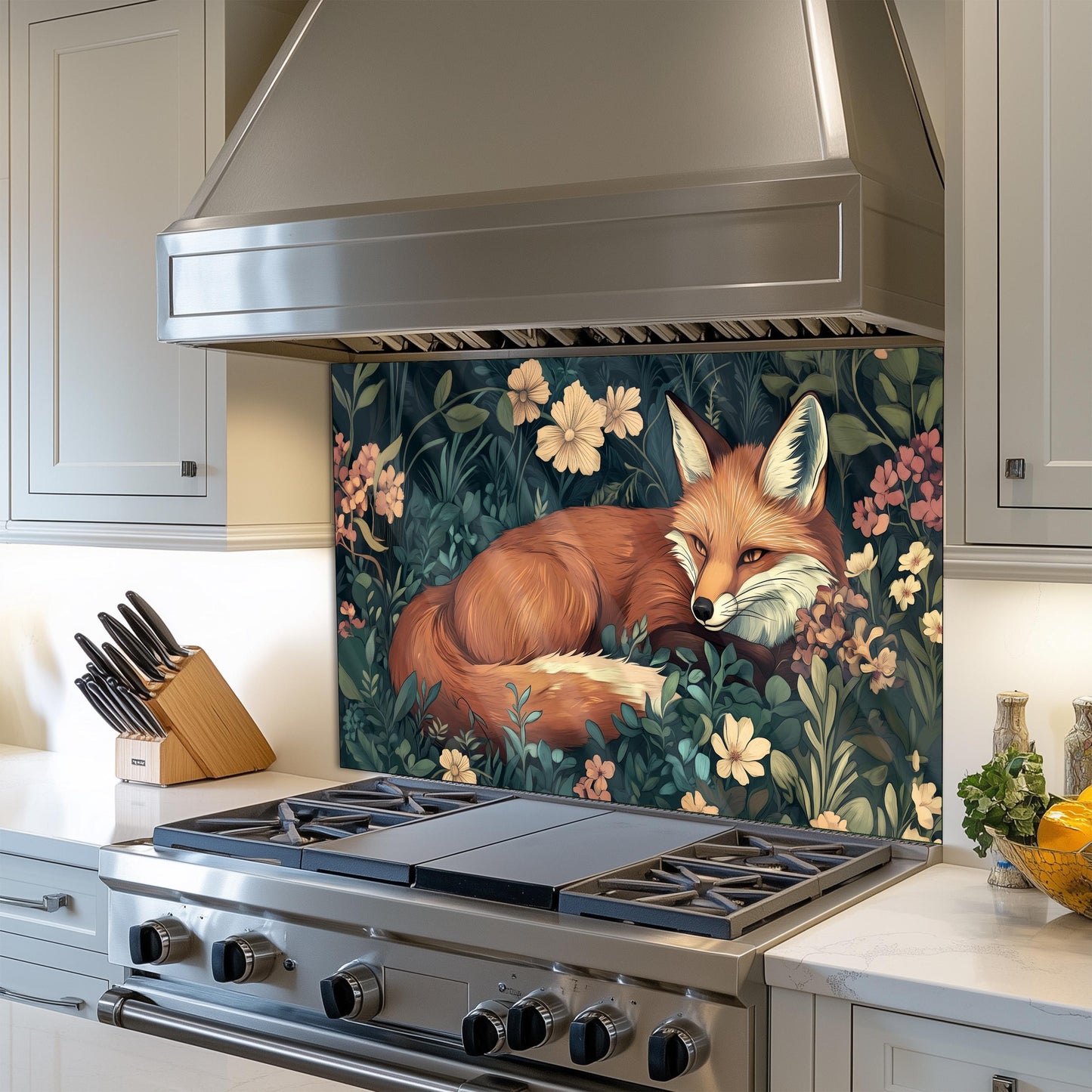 Fox Tempered Glass Kitchen Backsplash: Durable Stove Splashback