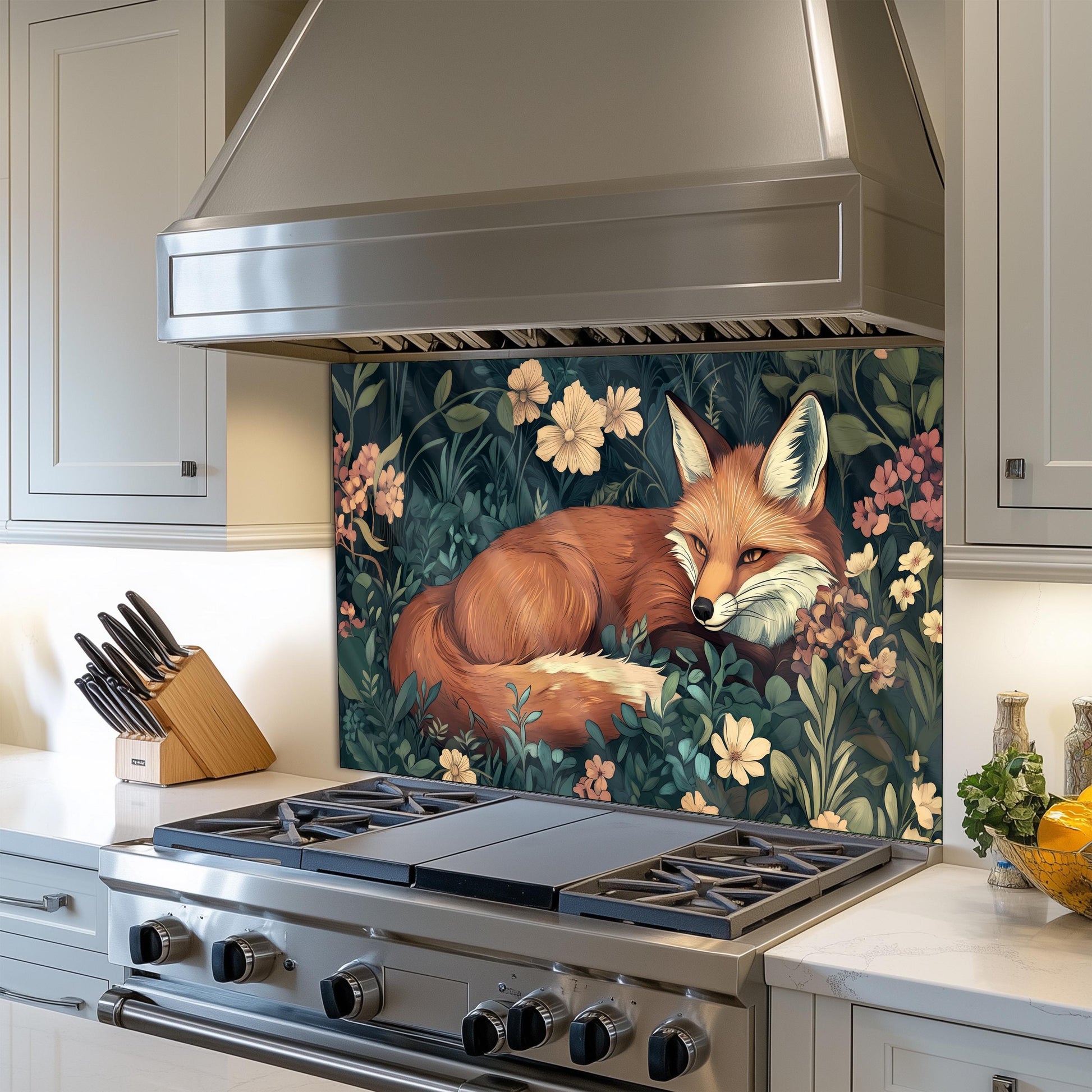 Fox Tempered Glass Kitchen Backsplash: Durable Stove Splashback