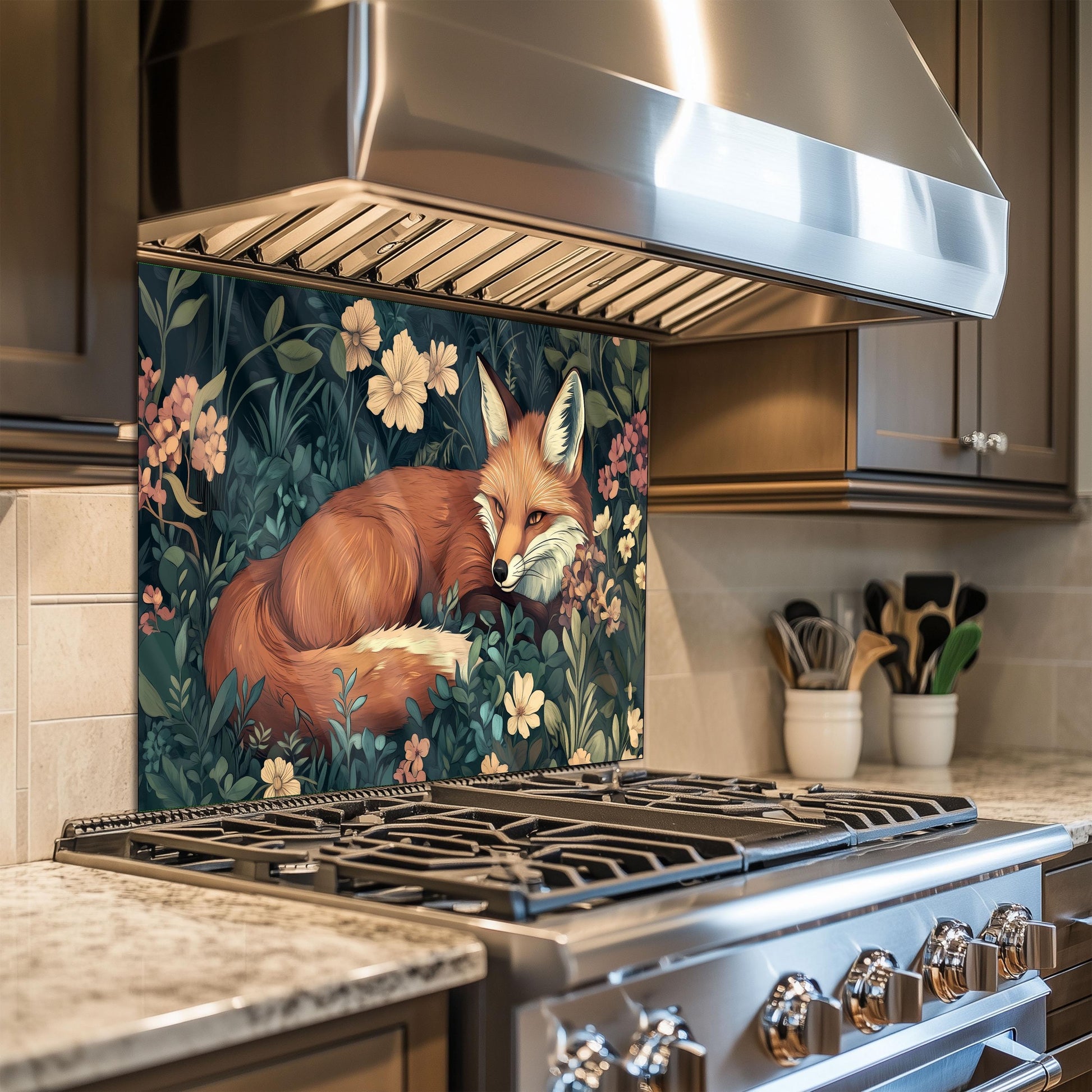 Fox Tempered Glass Kitchen Backsplash: Durable Stove Splashback