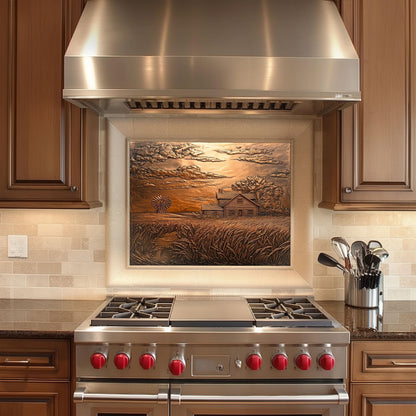 Farmhouse Backsplash, Windmill Glass Kitchen Splashback