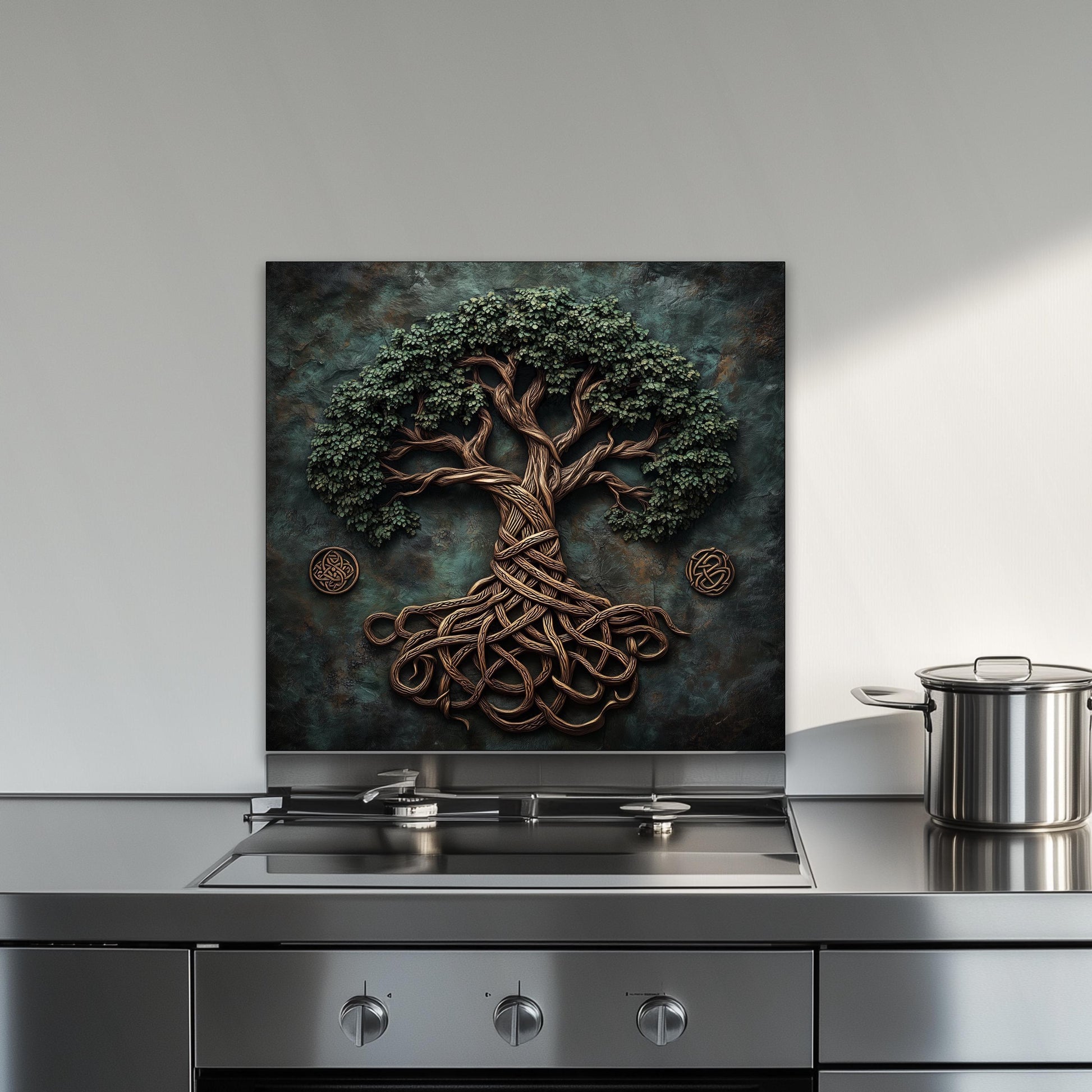 heat-resistant glass, Celtic design glass, glass kitchen decor