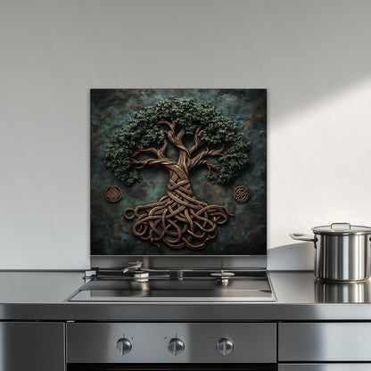heat-resistant glass, Celtic design glass, glass kitchen decor