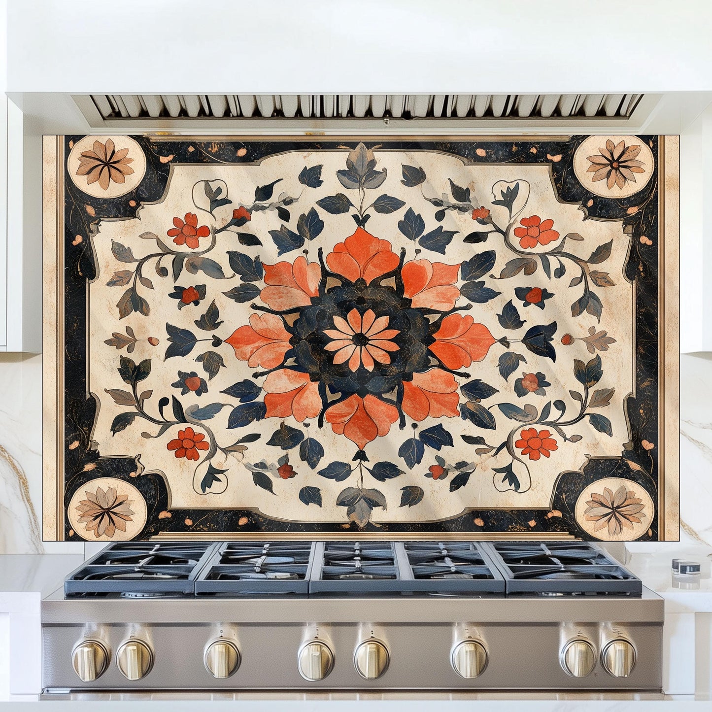 Moroccan Style Glass Kitchen Backsplash: Heat Resistant Tempered Glass