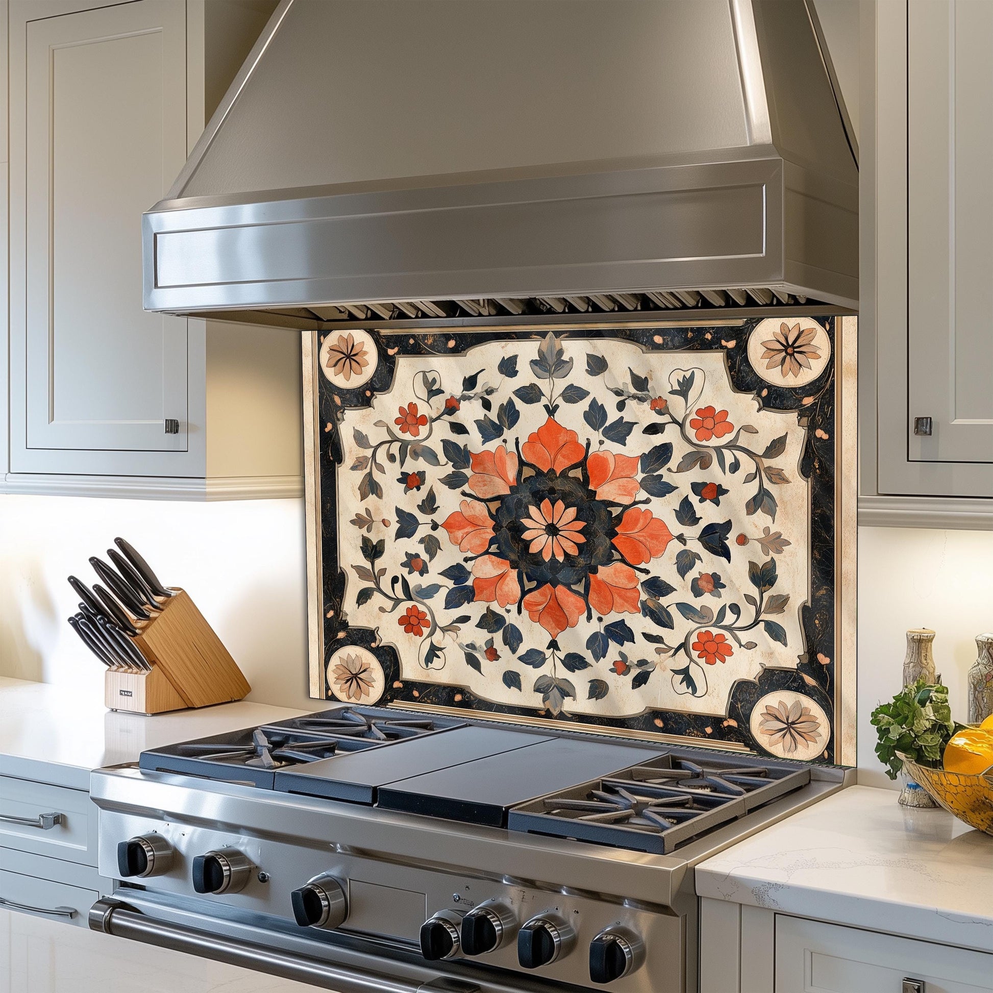 Moroccan Style Glass Kitchen Backsplash: Heat Resistant Tempered Glass