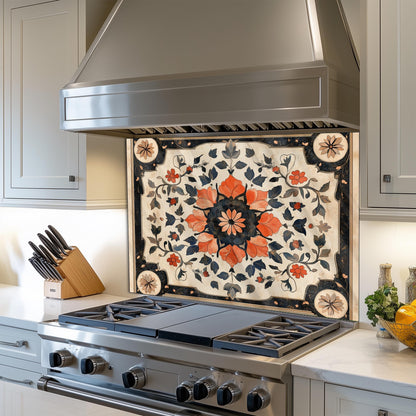 Moroccan Style Glass Kitchen Backsplash: Heat Resistant Tempered Glass