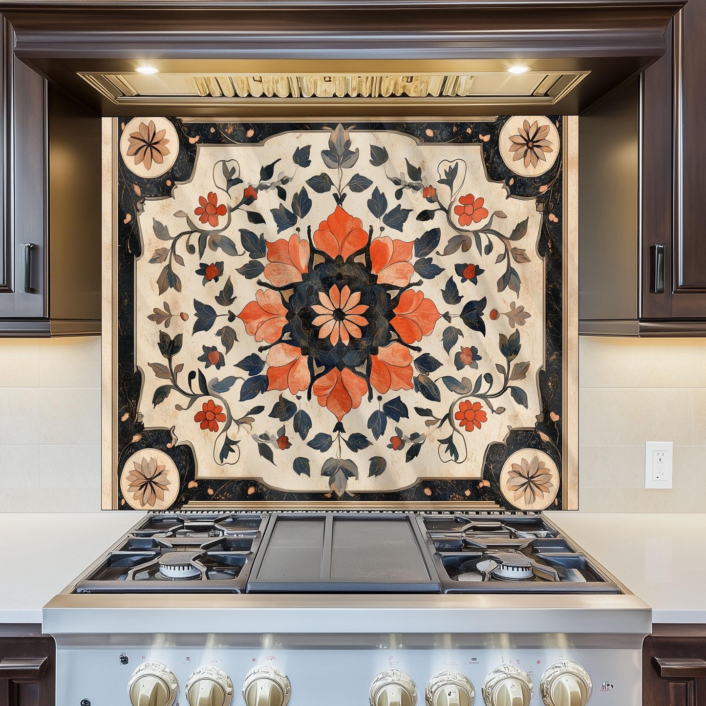 Moroccan Style Glass Kitchen Backsplash: Heat Resistant Tempered Glass
