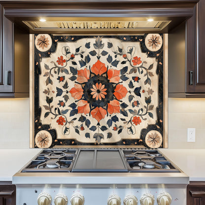Moroccan Style Glass Kitchen Backsplash: Heat Resistant Tempered Glass