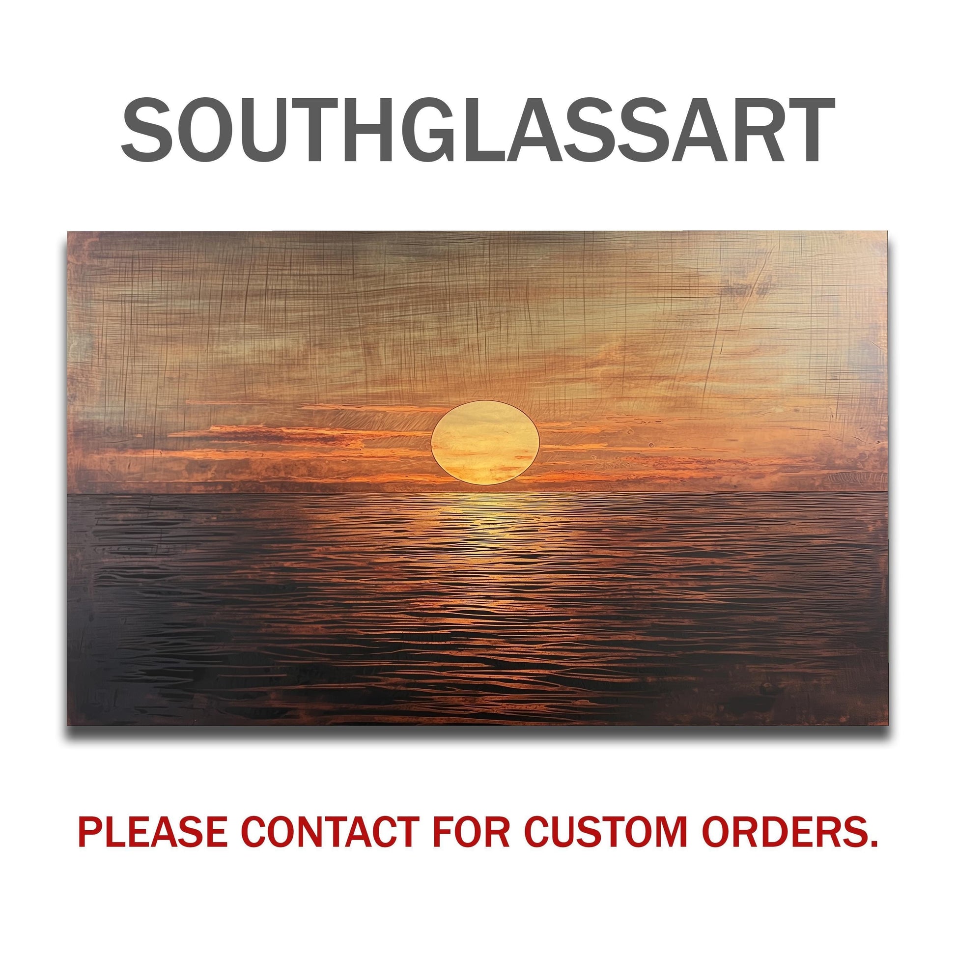 Sunset Ocean Glass Backsplash, Coastal Sea Landscape Stove Guard, Heat Resistant Easy Clean Art