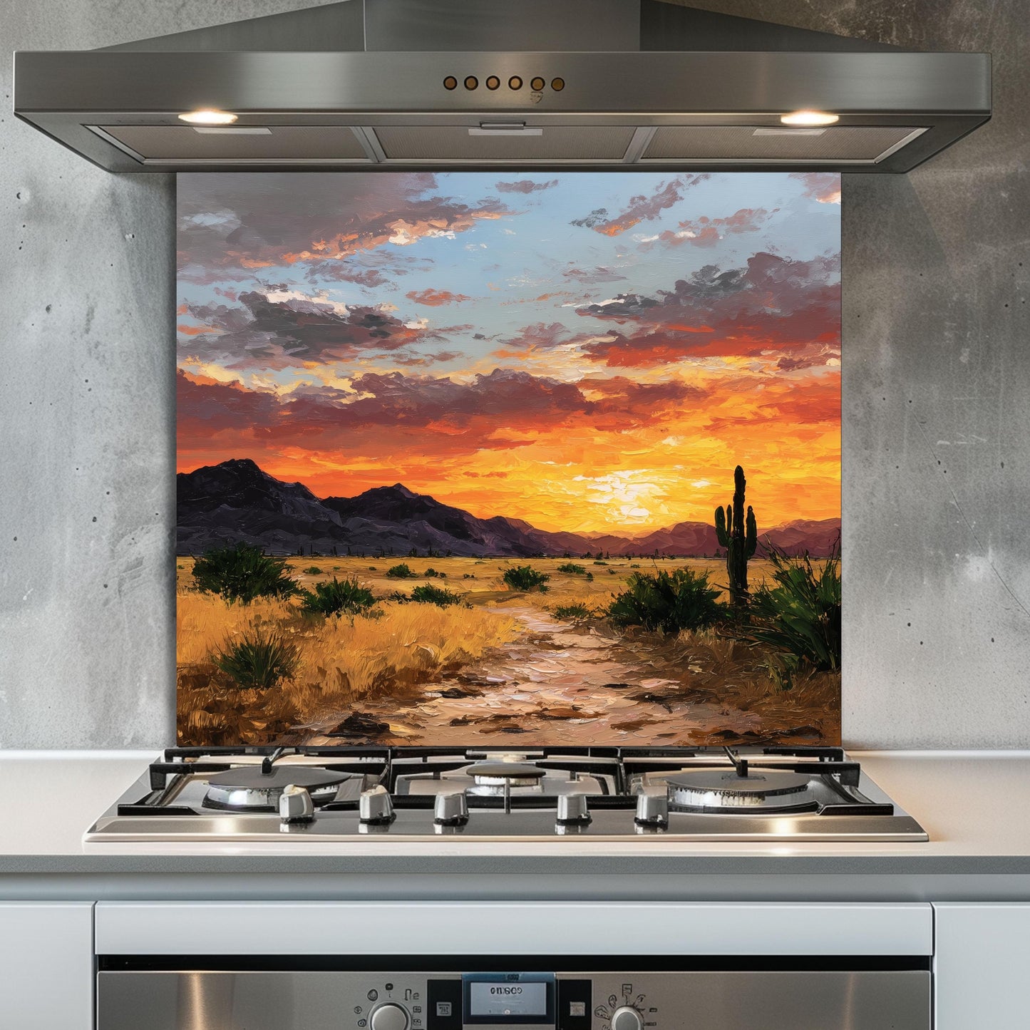 Golden Art Tempered Glass Kitchen Backsplash, Luxury UV Printed Wall Decor, Custom Size Design