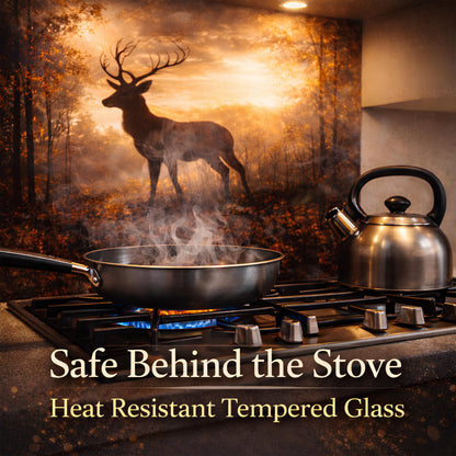 Maritime Sailing Ship Tempered Glass Backsplash, Copper Relief Look Wall Panel, Stove Guard